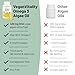 Vegan Vitality Vegan Omega 3 Supplement - 60 Plant Based Algae Oil Soft Gels Essential Fatty Acids with Vegan DHA for Joint, Heart & Immune Support Without EPA