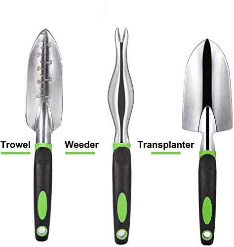 Crenova 10 Piece Garden Tools Set-Gardening Tools,Pruning Shears,Garden Gloves,Garden Tote,Kneeling Pad and Garden Sprayer.Add 3 Free Piece Mini Gardening Tool Set.Best Gift for Women and Men.