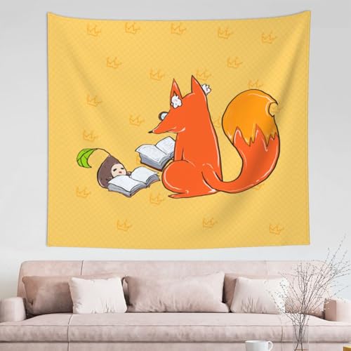 Tapisserie tournesol et renard TYUMH 152x129 cm drap mural doux