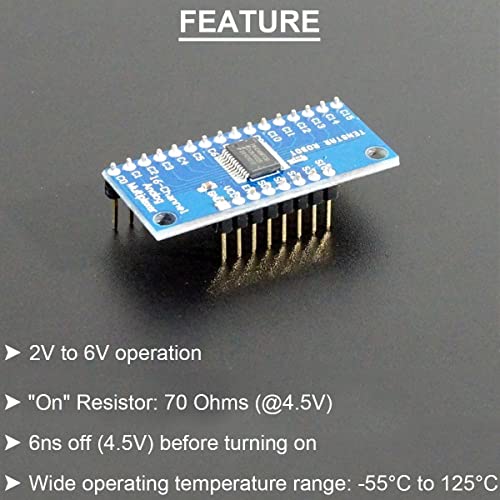 DAOKAI 10PCS CD74HC4067 High Speed CMOS Precise Analog Multiplexer 16-Channel Analog Digital Multiplexer MUX Breakout Board Module