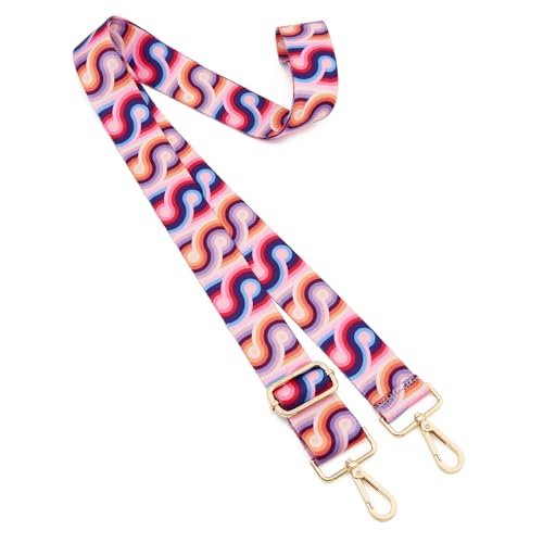 Image of ZOOEASS Wide Shoulder Strap Adjustable Replacement Belt Guitar Style Crossbody Bag Handbag Strap Multicolor Canvas Straps(Wide:1.5in)(Color45)