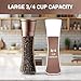 Home EC Original Copper Salt and Pepper Grinder Set of 2 - Adjustable Ceramic Grinder - Tall Glass Salt and Pepper Shakers With Funnel and Ebook - Kitchen Spice Mill - Copper Kitchen Accessories