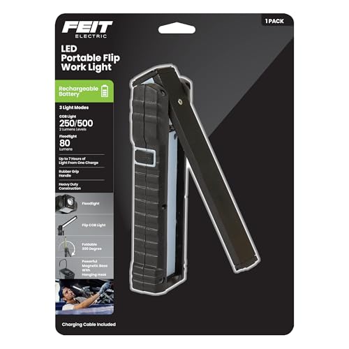 Feit Electric LED Work Light 500 Lumens Magnet Base Rechargeable - 13 in