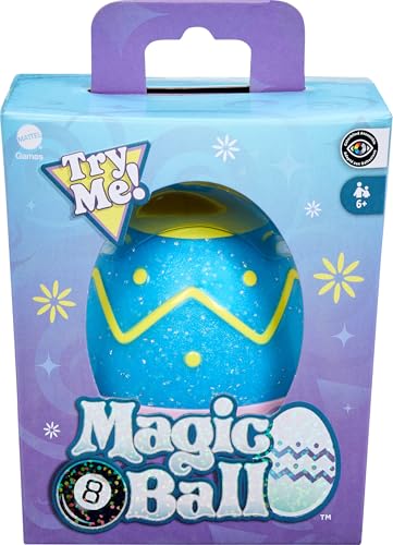 Mattel Games Easter Magic 8 Ball Novelty Toy Easter Basket Stuffers Fortune Telling Easter Egg with Holiday Themed Answers for Kids Adults Families