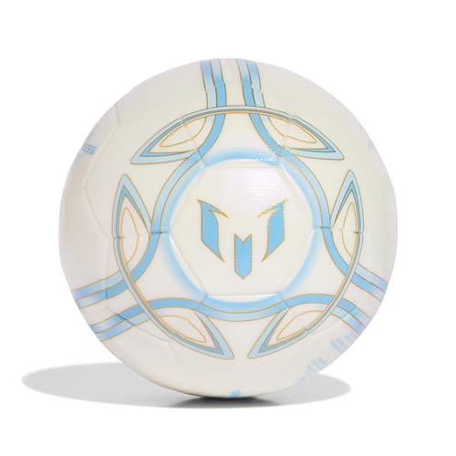 adidas Unisex Messi League Ball Recreation_Ball, Ivory/semi Blue Burst/Icey Blue/Gold met., 4 – Ansicht 2