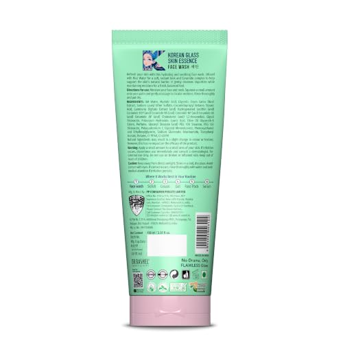 Image of K DERMA Korean Glass Skin Essence Face Wash, 100ml, Ceramide Complex with Rice Water, Dermatologically Tested, Pack of 3