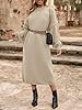 Saodimallsu Womens Oversized Sweater Dress Mock Ne... #2