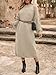 Saodimallsu Womens Oversized Sweater Dress Mock Neck Long Sleeve Casual Warm Chunky Knit Fall Winter Maxi Dresses Khaki
