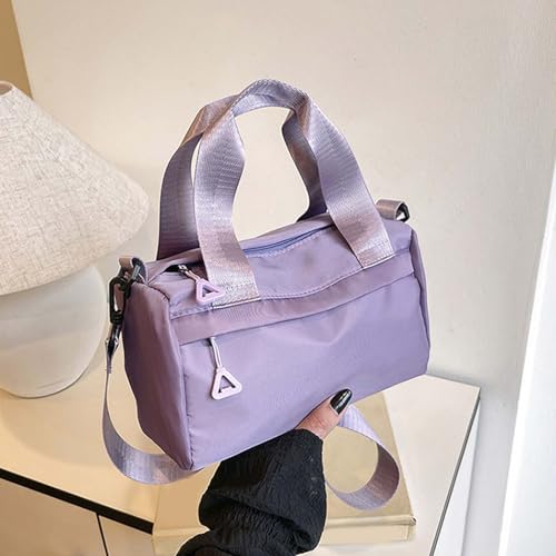 Mini Gym Bag, Portable, Crossbody Travel Tote Bags with Detachable Shoulder Strap Pockets Gym Bag for Women Men Girls Sports (Purple)4