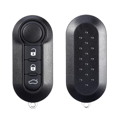 Coque de clé de rechange pour Fiat 500 et Ducato boîtier 3 boutons noir