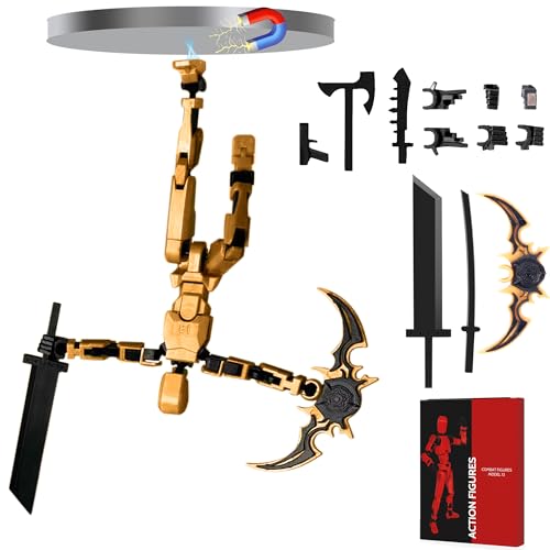 Rolling Art Magnetic Action Figure Set, (Assembly Completed) Model 13 Action Figure Multi-Jointed Movable,Gift Box Packaging, a Great for Loved Ones...