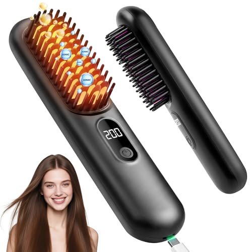 Go Brush Pro 2026 Cordless Hair Straightener Brush