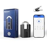 NexusLab Heavy Duty Smart Padlock with Key-Fingerprint & App, Rechargeable, 1-Year Standby(500mAh), IP67 Waterproof, 50 Fingerprints,Ideal for Fence, Locker, Shed, Pool, Gate & Warehouse Security