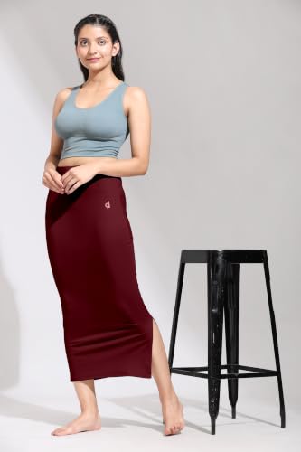 Image of TRENDMALLS Women's Polyester Spandex Stretchable Straight Saree Shapewear Petticoat for Women, Cotton Blended, Skirts for Women, Saree Shaper