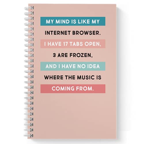Cahier à spirales Internet Browser 14x21,6 cm avec 120 pages de planification journalière