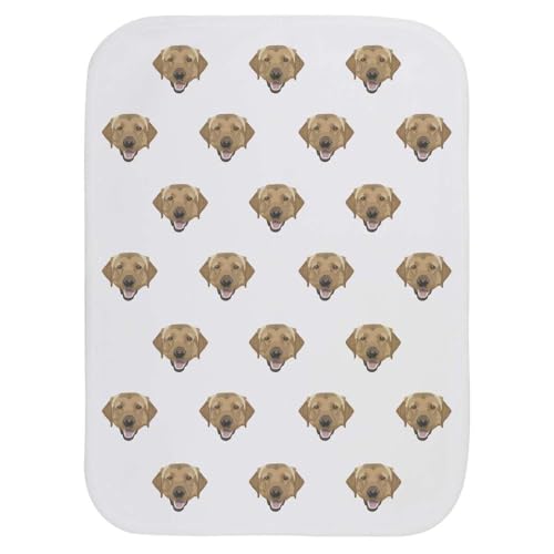 Azeeda 'Golden Labrador' Baby Burp/Wash Cloth (BC00032090)