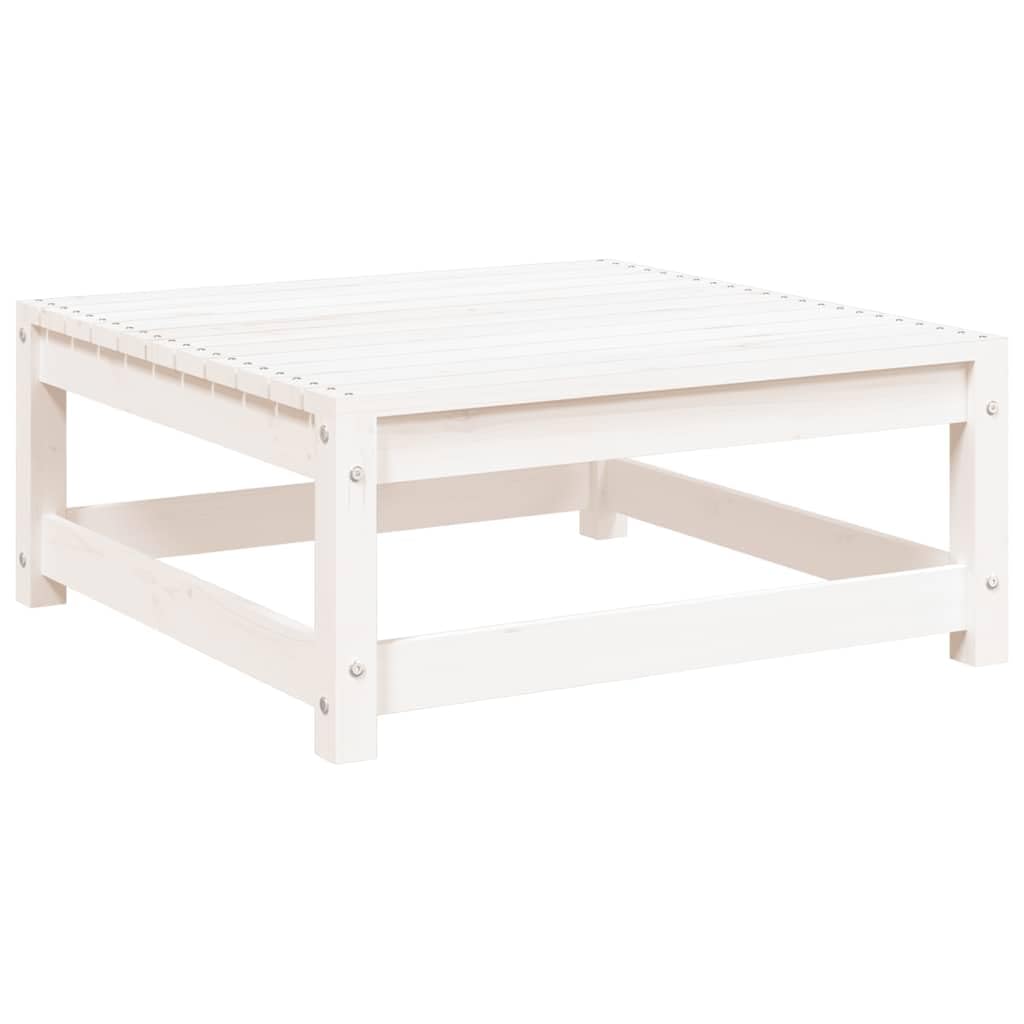 Divano da Giardino 2 Posti con Poggiapiedi Legno Pino Bianco