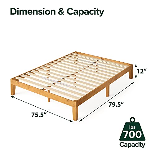 Zinus Alexia Wood Platform Bed Frame / Solid Wood Foundation / No Box Spring Needed / Wood Slat Support / Easy Assembly, Rustic Pine, King #TOP1