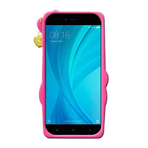 Image of Unirock Hello Kitty Back Case Cover for Redmi Y1| 3D Cute Hello Kitty Case |Soft Silicone Rubber Back Cover with Pendant Kitty Cover for Redmi Y1 (Pink)