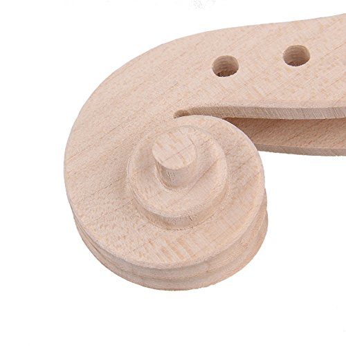 Yibuy Violinenhals/Geigenhals, von Hand geschnitzt, für Heimwerker, Geigenbauer 4/4