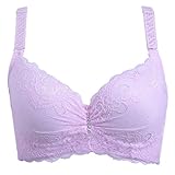 Necalisi büstenhebe Damen Hellviolett Damen Blumen Spitzen Bralette BH Bustier Buegel BH Gepolstert Cup Comfort Bra Unterwäsche BH Push up extrem 85C