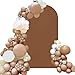 Spandex Fitted Wedding Arch Cover 7.2FT Brown Arch Backdrop Cover, Round Top Chiara Backdrop Stand Covers for Wedding Birthday Party Baby Shower Banquet Arch Decoration (Brown, 7.2FT)
