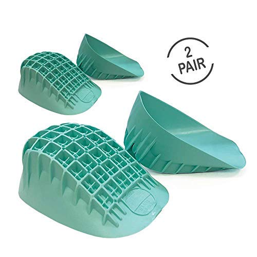 Tuli’s Heavy Duty Heel Cups (2-Pairs), Green - Pro Heel Cup Shock Absorption