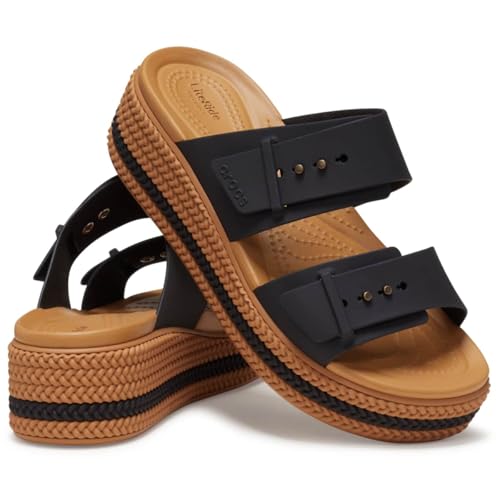 Image of Crocs Women's Brooklyn Buckle Low Wedges