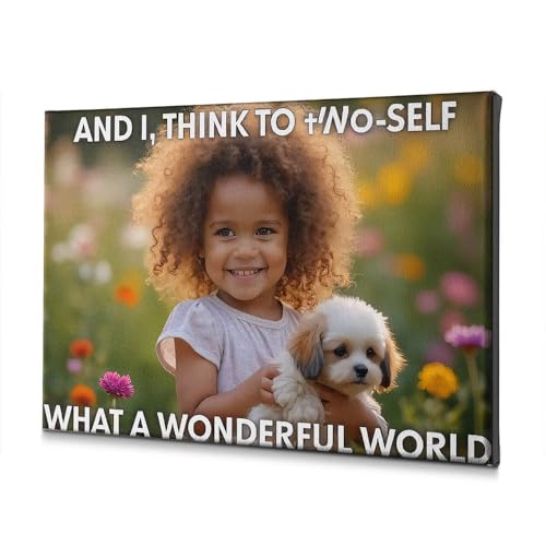 Toile Wonderful World dans votre salon pour une ambiance chaleureuse