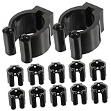 Zerodeko 12 Stück Teiliges Angelstab Billardqueue Halter aus robustem Kunststoff Praktische Outdoor Clips zur sicheren Befestigung von Stangen und Angelstäben Einfach zu montieren und