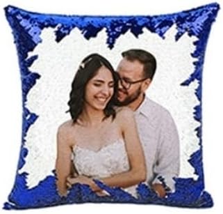GANGKJDS Create Lasting Memories with A Personalized Love Pillow - Custom Pillow Cover with Picture - Perfect Furniture Decoration and Thoughtful (Color : Blue, Size : 40x40cm)
