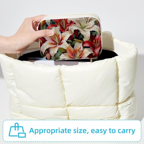 Boîte à bijoux portable Spring Lily avec compartiments bagues