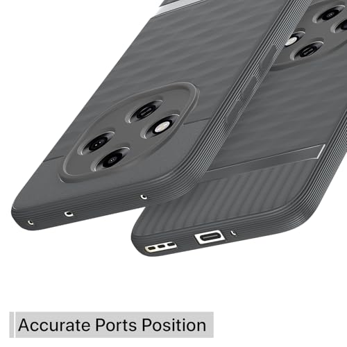 Image of Pikkme Back Cover for Oppo F31 Pro 5G Camera Protection 3D Hexa Cube Design Silicone Protective Bumper Case (Grey)