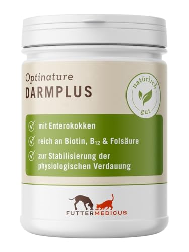 Futtermedicus Optinature DarmPlus | 150 g | Diätergänzungsfuttermittel für Hunde & Katzen | Zur Unterstützung der physiologischen Verdauung