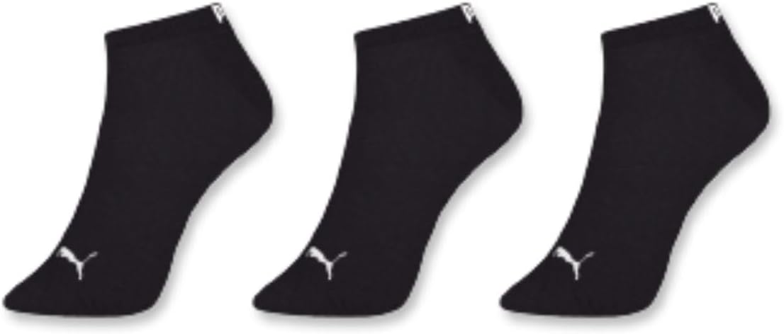 PUMA Kit 3 Pares Meia Cano Curto Soquete Everyday Esportiva Masculino Adulto, 3 Preto, 39-43