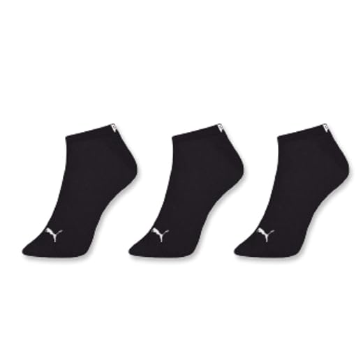 Kit 3 Pares de Meia Puma Sapatilha Cano Curto Everyday Esporte Masculina Adulto PUMA Kit 3 Pares Meia Cano Curto Soquete Everyday Esportiva Masculino Adulto, 3 Preto, 39-43