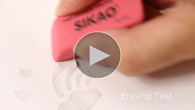 Pink Erasers Sikao 12 Pack Pencil Erasers for Kids, Large