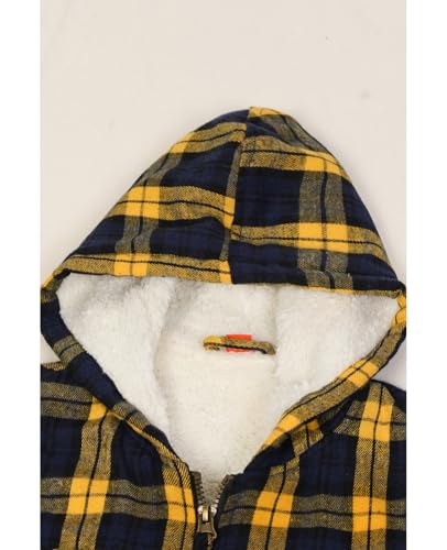 Image of ZENTHACE Boys Sherpa Fleece Lined Flannel Jacket