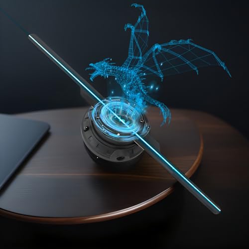 Image of 3D HologramFan,12.6-Inch Missyou 3D Holographic Projector Holographic Christmas Tree Advertising Display with Remote and Bluetooth ,700 Video Library for Business Store Signs,Bar,Casino,Party