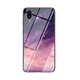 SHIEID Cover per Vivo X23 Cover,Vetro temperato Marmo Ultra Sottile Gomma Gel Trasparente scocca Anti-Scivolo Soft Shell per Vivo X23 (Dream Sky)