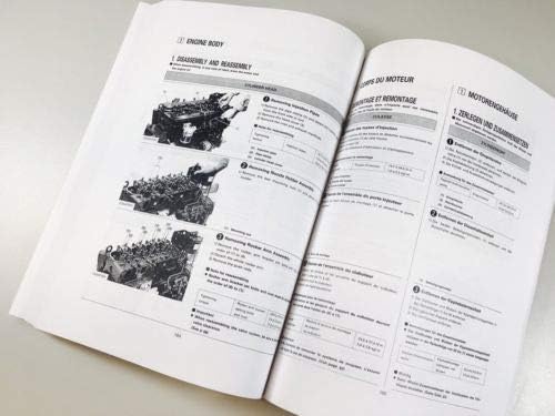 Instructions for engine body disassembly and reassembly