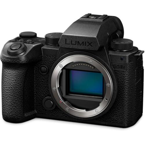 Panasonic LUMIX S5IIX Mirrorless Camera, 24.2MP Full Frame Phase Hybrid AF, Unlimited Recording, 5.8K Pro-Res, RAW, IP Streaming, 20-60mm F3.5-5.6 + 50mm F1.8 Lenses, LUMIX Digital Camera, DC-S5M2XWK