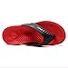 NENGMAON Men'S Crocodile Print Platform Beach Sandals with Arch Support Fashion Buckle Decor Round toe Soft Bottom Non-Slip Outdoor Walking Work Pillow Slides Sandals (Red,10)