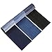 3 Rollen Jean Flicken zum Aufb&uuml;geln, 8 * 50cm Reparatur Patches Kleidung Selbstklebende B&uuml;gelflicken f&uuml;r Kinder Erwachsene(Dunkelblau, Hellblau, Schwarz)