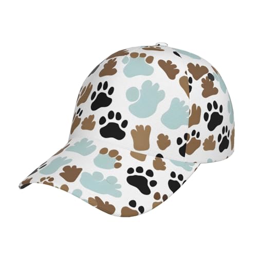 Casquette de baseball pattes de chien évite la chaleur trou queue de cheval ajustable