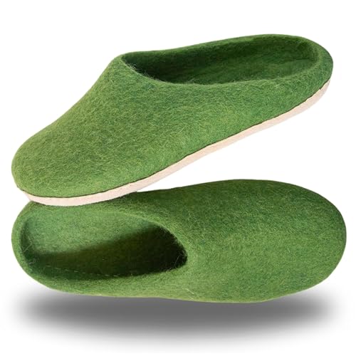 Luxurious Handmade Merino Wool Slippers  100% Natural, Breathable & Cozy House Shoes for Men & Women  Non-Slip Rubber or Leather Sole  Warm, Durable & Odor-Resistant  Multiple Colors & Sizes