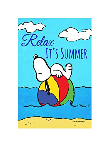 Flagology.com, PEANUTS®, PEANUTS® Relax, It's Summer Snoopy – Garden Flag 12.5" x 18", Officially Licensed PEANUTS®, Summer