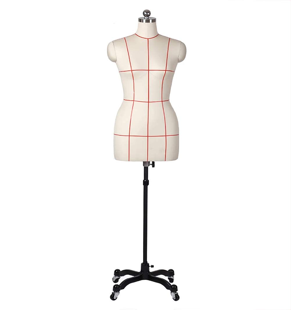 布製マネキン 赤ライン付き 高さ調整可能 Amazon.co.jp: XXXL 縫製メス マネキン ドレス フォーム、キャスター