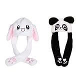 ✅Größe: Geeignet für Personen über 3 Jahre alt. Länge - 60 cm, Kopflänge - 26 cm, Breite -15 cm, Ohr-8 cm, Kaninchenform und Pandaform