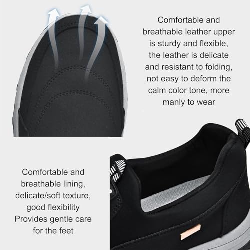 Men's Comfortable Breathable Orthopedic Walking Hiking Shoes,Casual Lightweight Slip-on Orthopedic Non-Slip Walking Loafers4